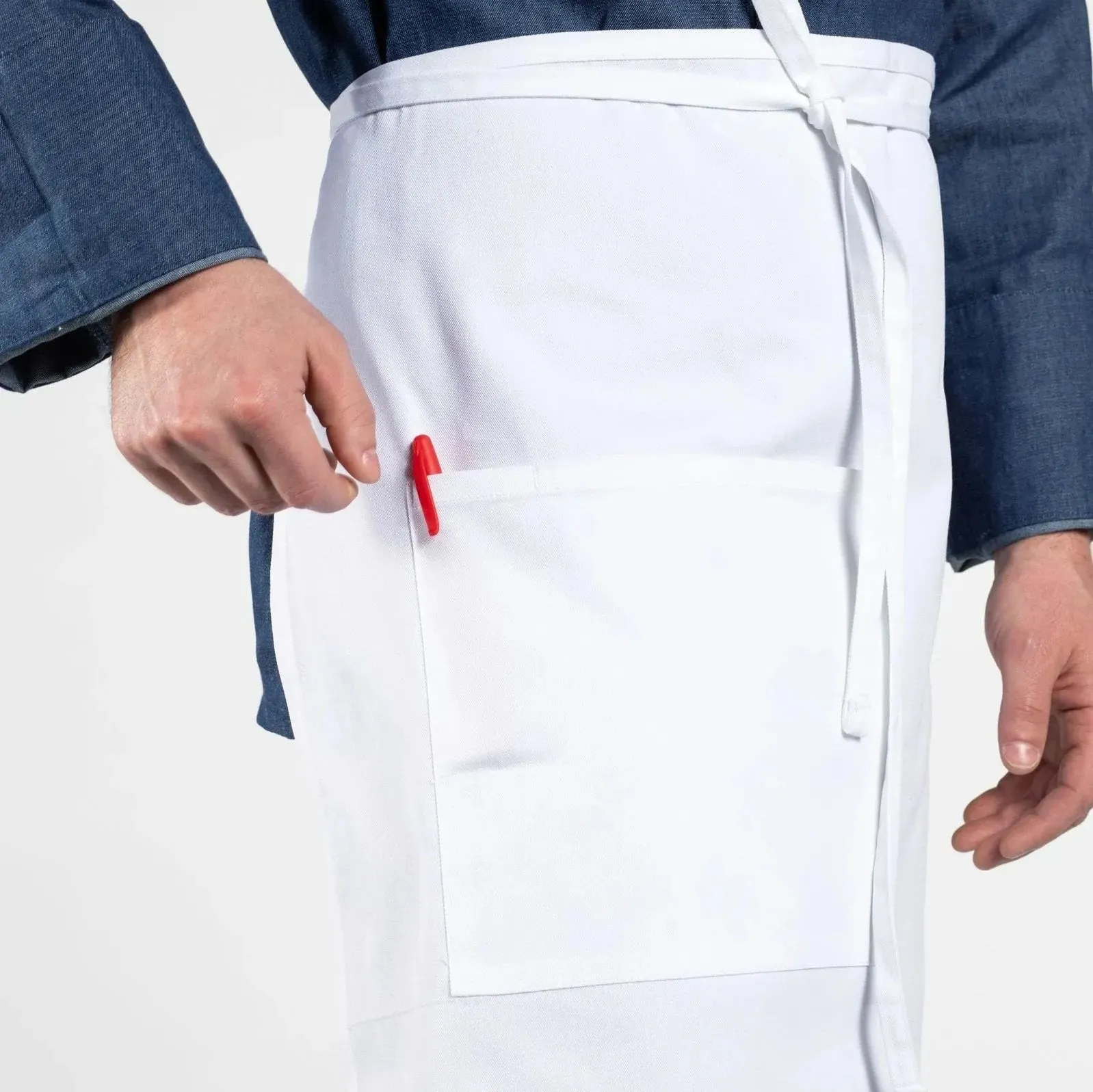 Twill Cotton Blend Full Bistro Aprons with one Pocket - Jax All Clean Janitorial & Bui