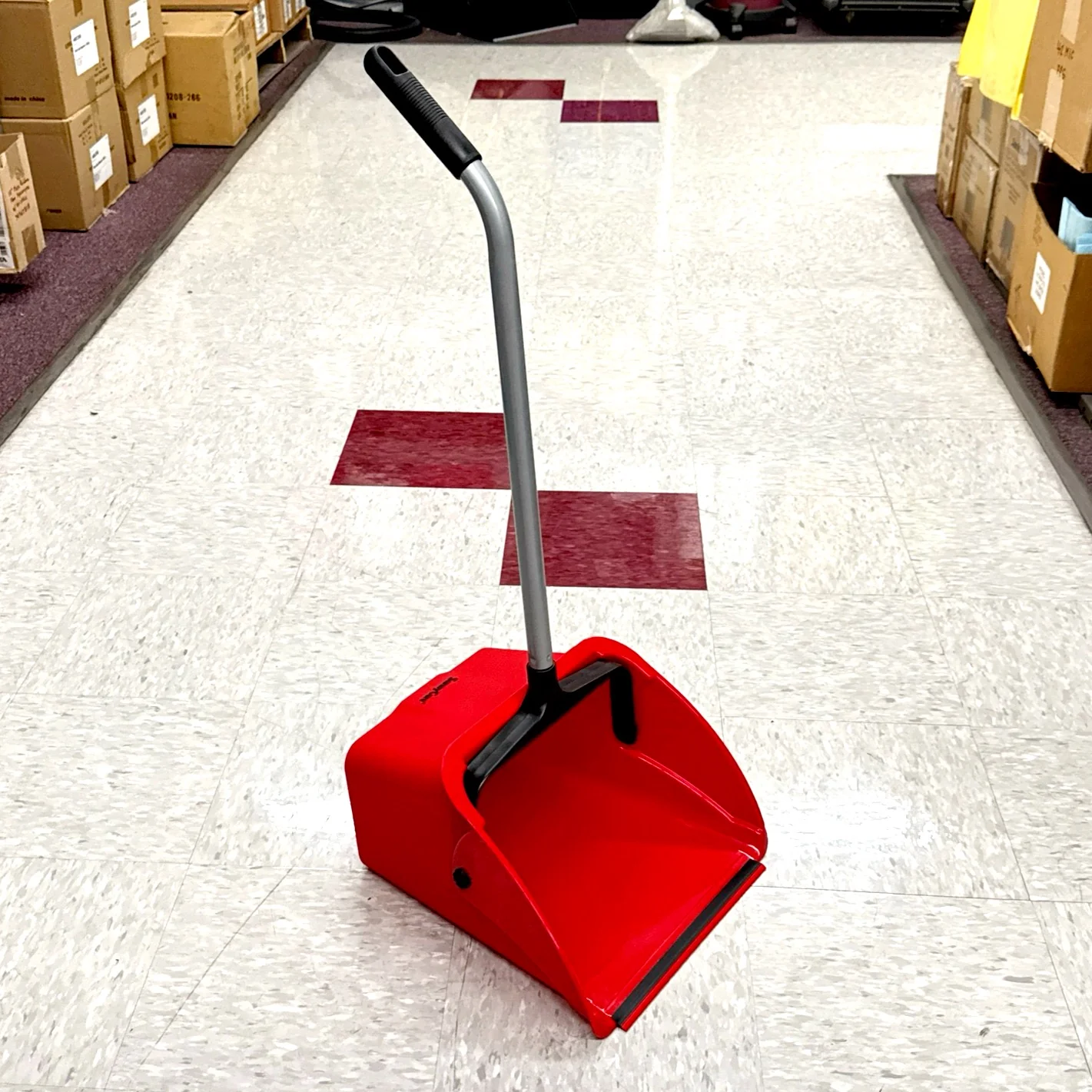 JUMBO RED PLASTIC LOBBY DUST PAN - Jax All Clean Janitorial & Bui