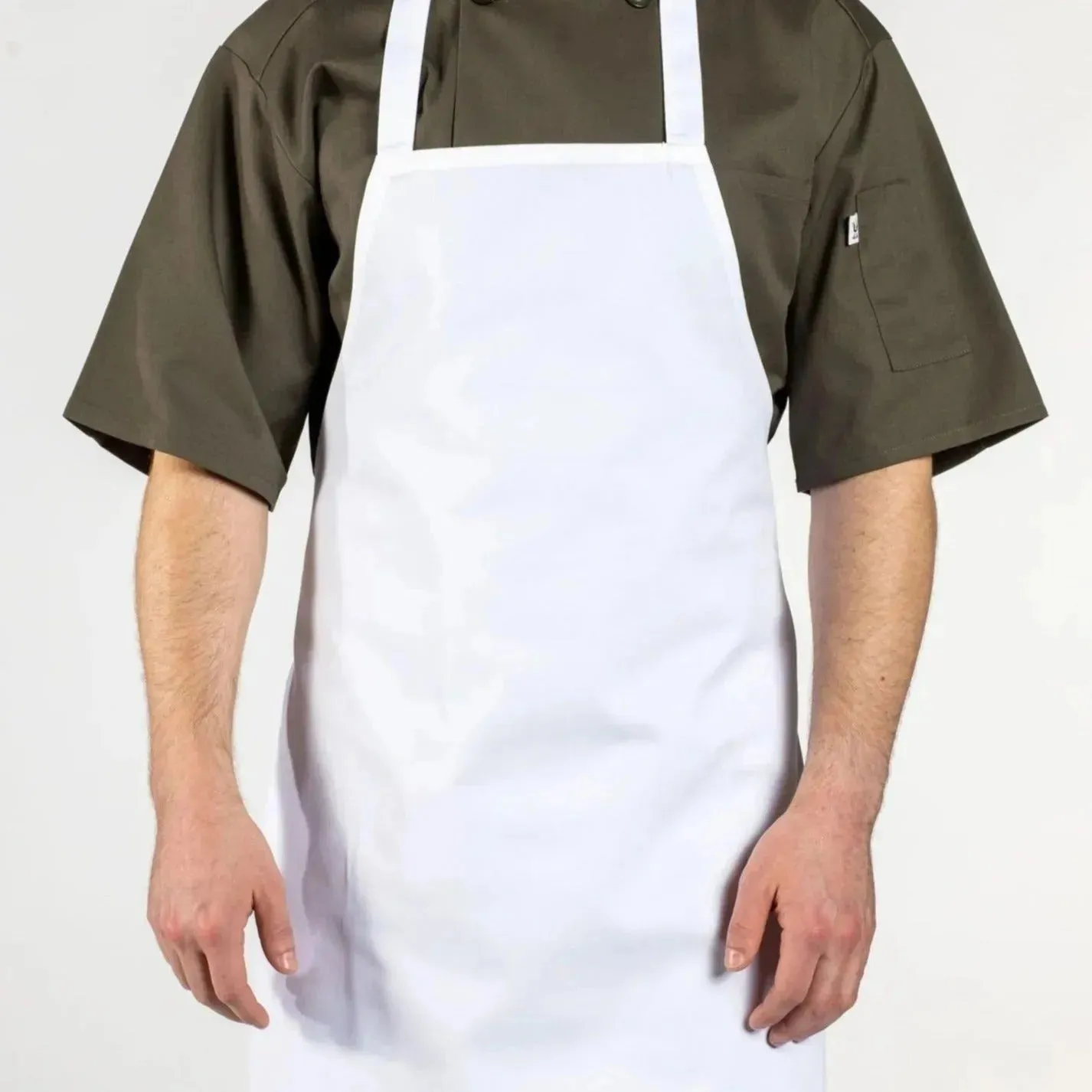 Classic Twill Cotton Blend Mid Length Bib Aprons - Jax All Clean Janitorial & Bui