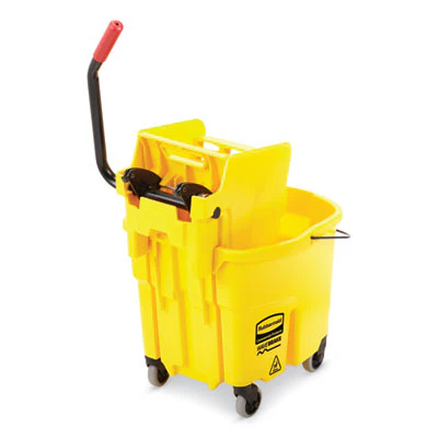 WAVEBRAKE 2.0 BUCKET & SIDE PRESS WRINGER COMBO YELLOW - Jax All Clean Janitorial & Bui