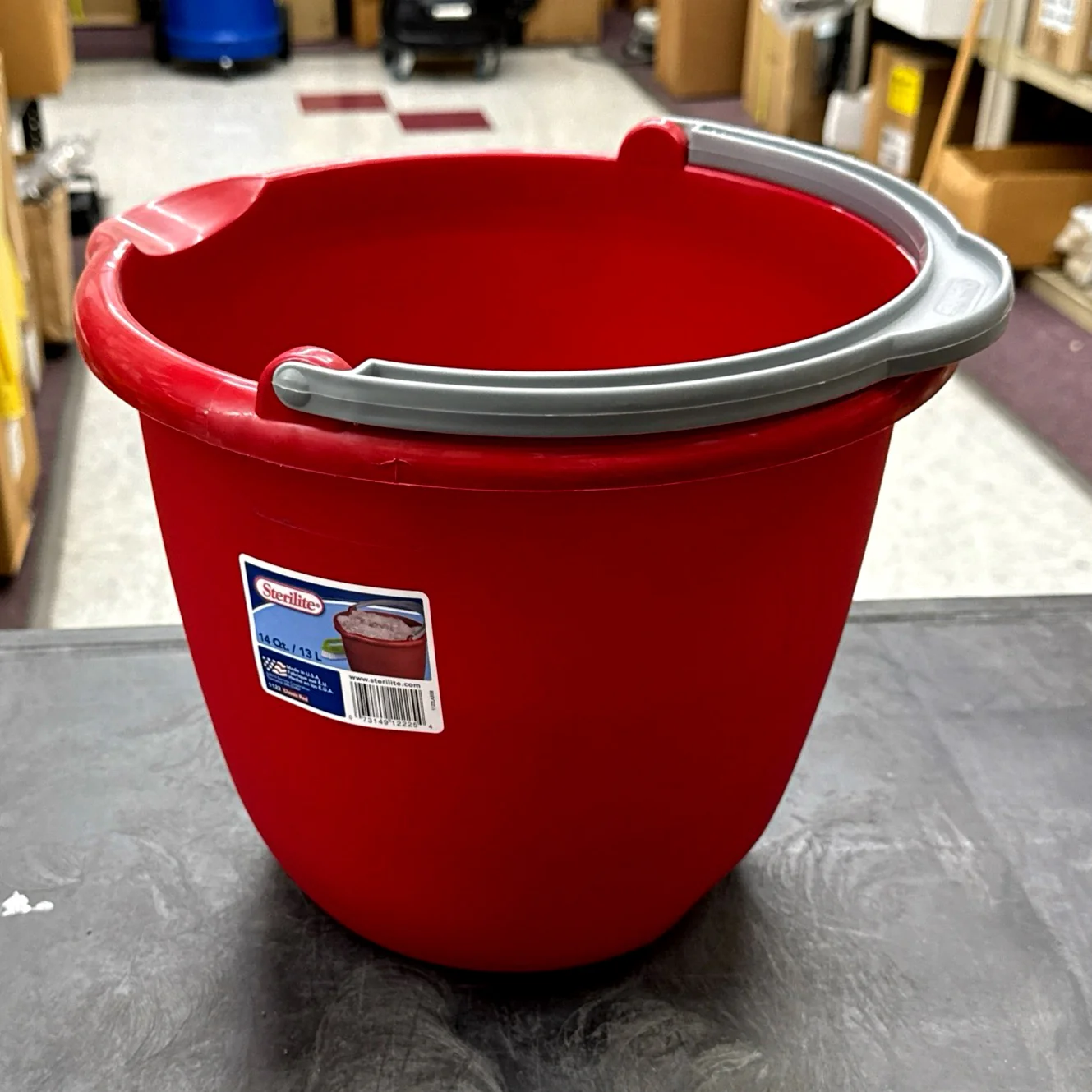 14qt RED PLASTIC BUCKET / PAIL - Jax All Clean Janitorial & Bui