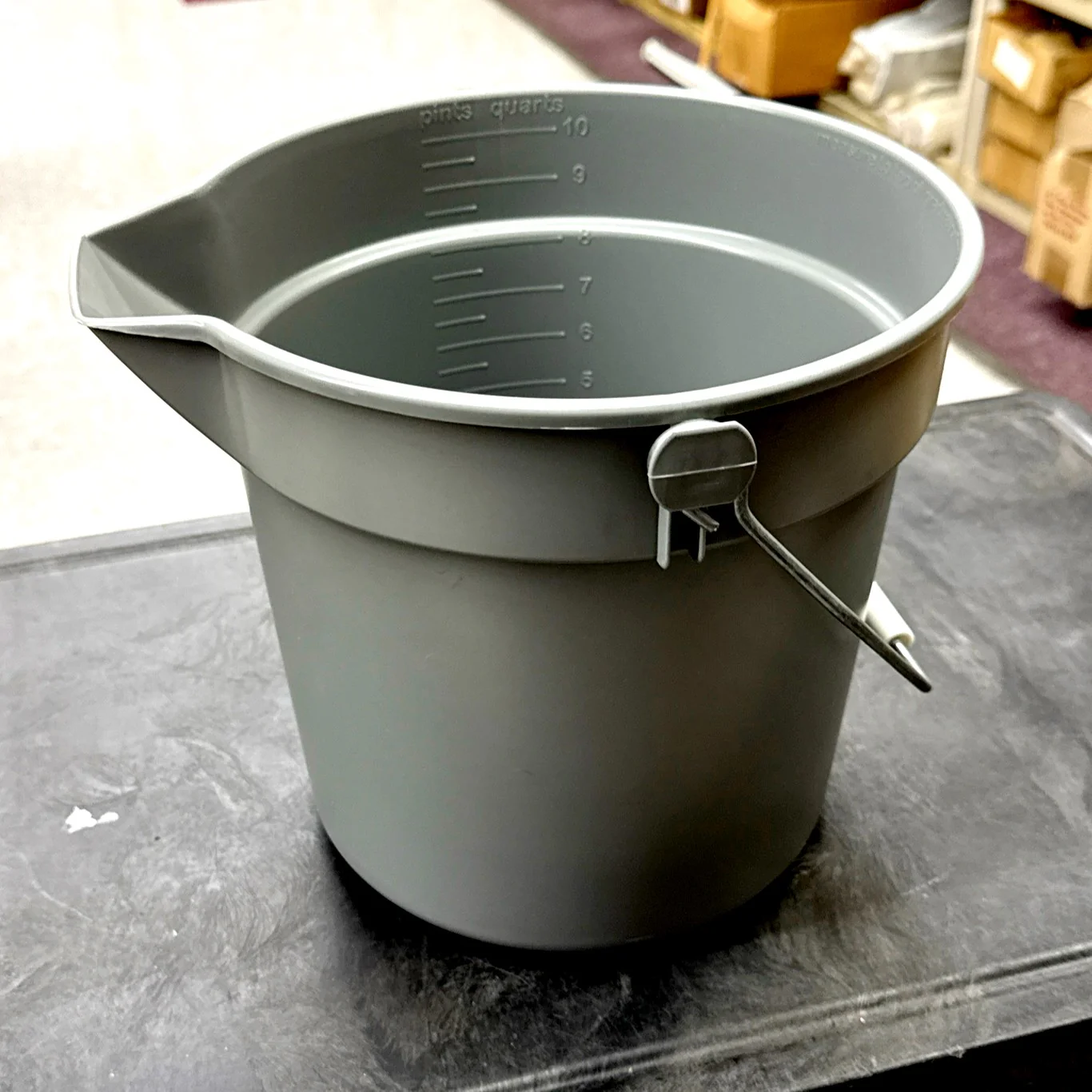 10 QT GRAY PLASTIC BUCKET / PAIL - Jax All Clean Janitorial & Bui
