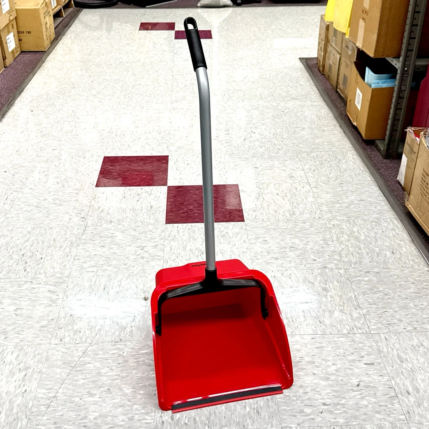 JUMBO RED PLASTIC LOBBY DUST PAN - Jax All Clean Janitorial & Bui