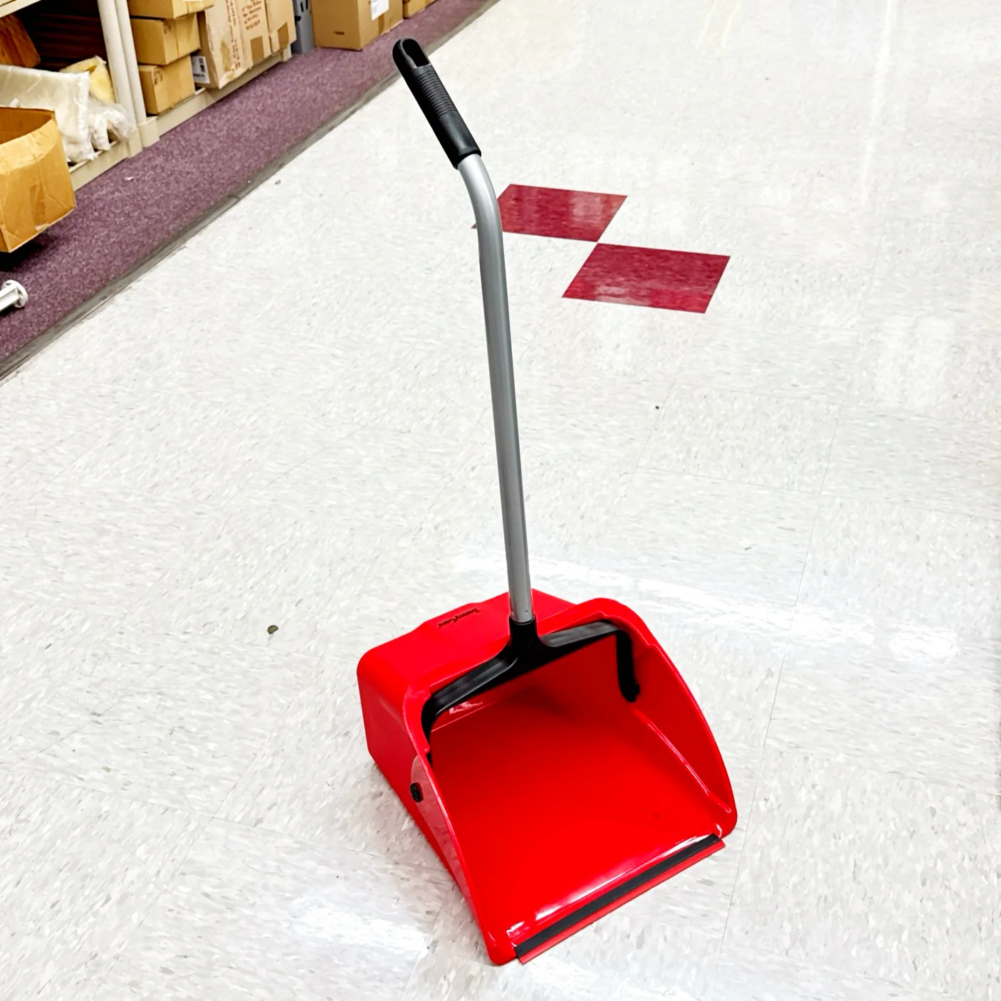 JUMBO RED PLASTIC LOBBY DUST PAN - Jax All Clean Janitorial & Bui