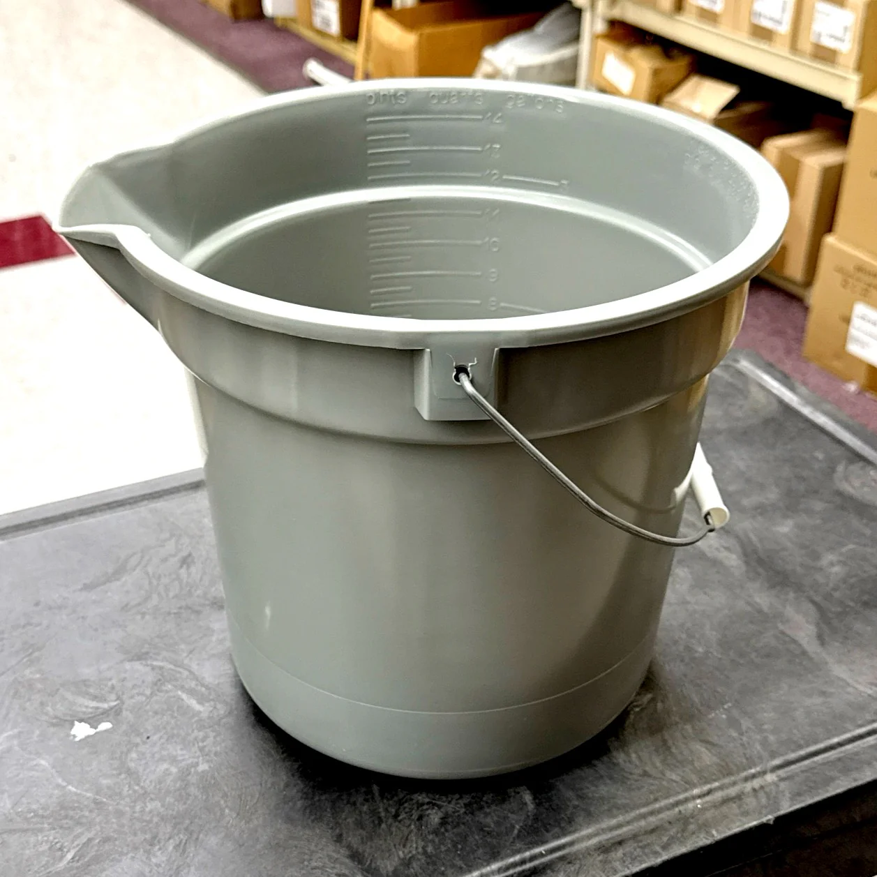 14 QT GRAY PLASTIC BUCKET / PAIL - Jax All Clean Janitorial & Bui