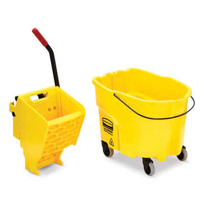 WAVEBRAKE 2.0 BUCKET & SIDE PRESS WRINGER COMBO YELLOW - Jax All Clean Janitorial & Bui
