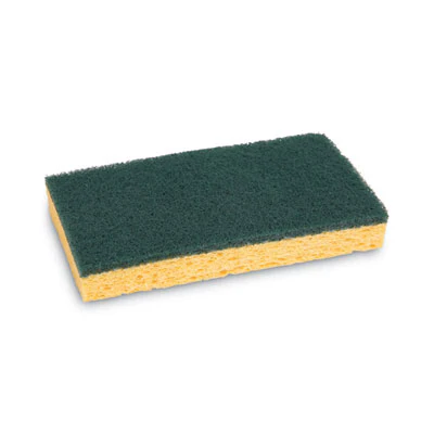 GREEN SPONGE SCRUBBER, MEDIUM DUTY, (3.6
