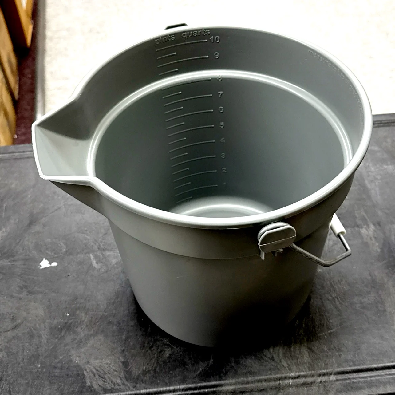 10 QT GRAY PLASTIC BUCKET / PAIL - Jax All Clean Janitorial & Bui