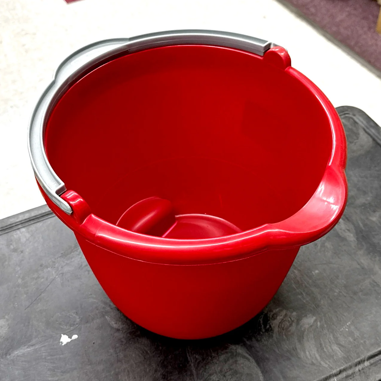 14qt RED PLASTIC BUCKET / PAIL - Jax All Clean Janitorial & Bui