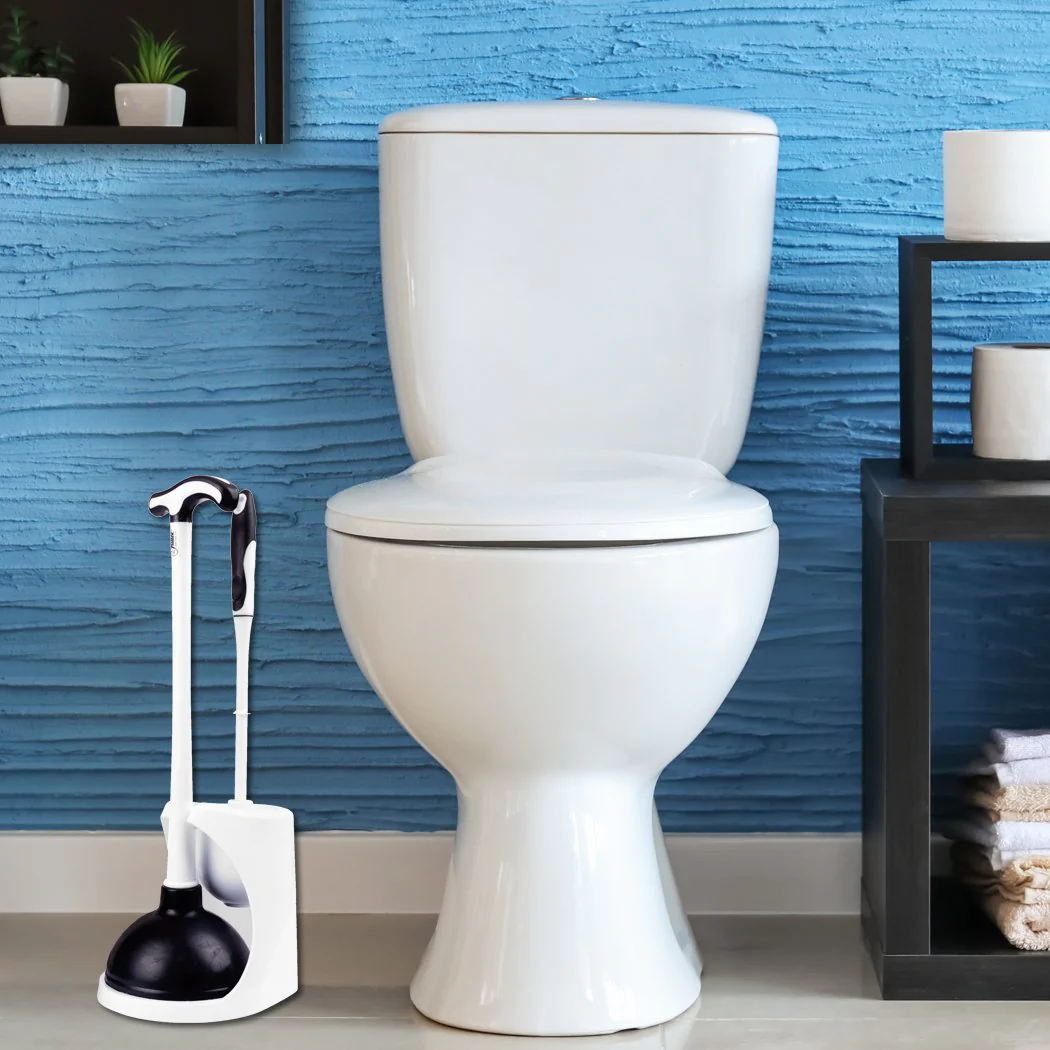 Premium Toilet Bowl Brush & Plunger in Caddy Set - Jax All Clean Janitorial & Bui